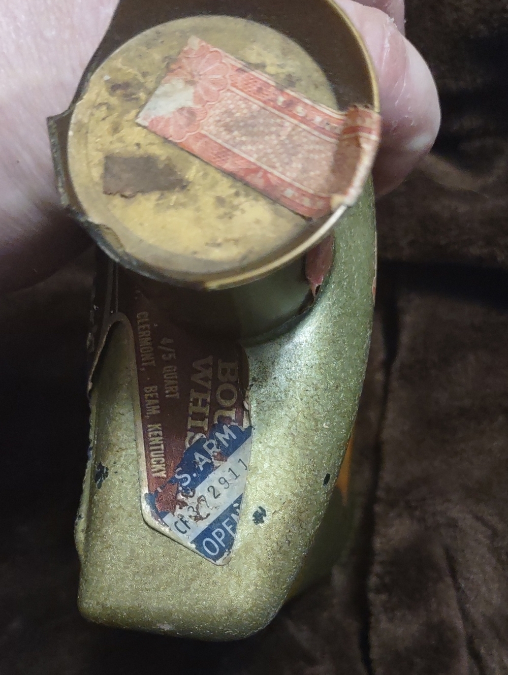 Vintage Jim Beam Decanter With US ARMY SEAL ON TOP!!! - Picture 8 of 9